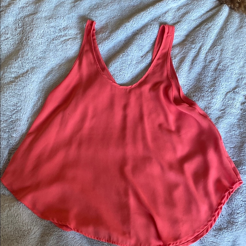 Lush Pink Boxy Tank Top Relaxed Fit